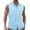 Sky Blue, variant on ZCFZJW Western Cowboy Shirts for Men Casual Sleeveless Tank Tops Lightweight Button Down Collared T-Shirts Trendy Regular Fit Solid Shirt with Double Chest Pockets Pink S