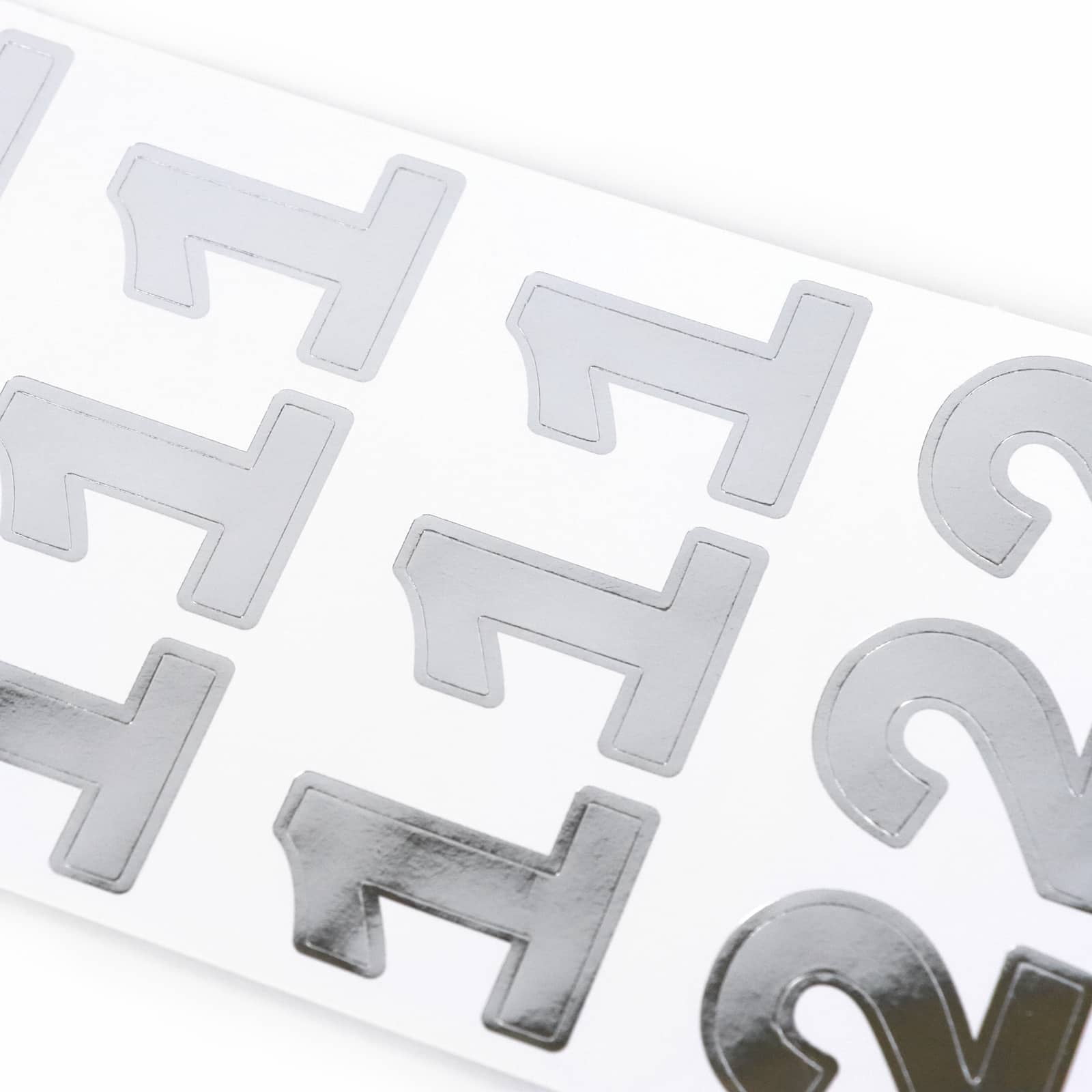 Recollections Silver Foil Number Stickers, 12 Pack