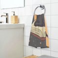thumbnail image 3 of Yayeee 100% Cotton Hand Towels for Bathroom 16" x 28" Soft Absorbent Kitchen Towel, Orange Halloween Cat, 3 of 7