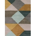 thumbnail image 3 of Luli Sanchez by Jaipur Living Ojo Handmade Geometric Gold Teal Area Rug 5'X8', 3 of 4