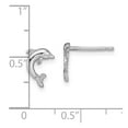 thumbnail image 7 of 14k White Gold Left and Right Mini Jumping Dolphin Post Earrings, 7 of 7