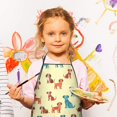Dog Breeds Yellow Pattern Kids Waterproof Apron, Kids Baking Apron with ...