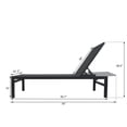 thumbnail image 4 of Kozyard Aluminum Outdoor Full Flat Chaise Lounge Recliner for Pools Patio Outdoor Lounging - Comfortable Patio Chair Poolside Lounger (Gray, 1 Pack), 4 of 7