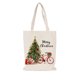 thumbnail image 2 of Bolsa de lona navideña | Bolsa reutilizable para regalos y compras | Tamaño grande: 58 x 39 cm | Colores verde, rojo y blanco | Ideal para fiestas y viajes diarios, 2 of 5