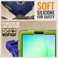 thumbnail image 6 of Case for Samsung Galaxy Tab A11 8.7 inch, 360 Degree Rotating Hand Grip Shockproof Cover with Shoulder Strap, NavyBlue Lime, 6 of 7