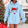 thumbnail image 5 of MHFRRA Sudadera con Capucha para Parejas, Divertida y A Juego, de Manga Larga, Estilo Informal y Deportivo Azul, 5 of 5