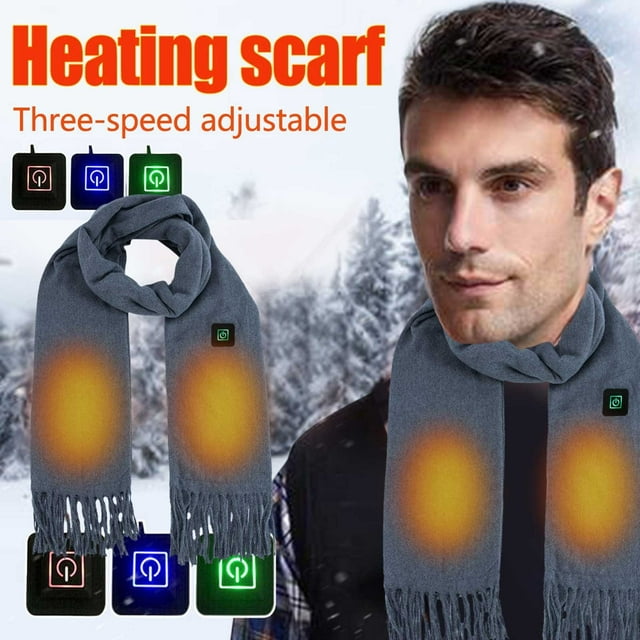 ERK Foulard Chauffante Régulation Trois Vitesses USB Chauffe-Nuque Chauffant avec Coussin Chauffant