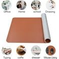 thumbnail image 5 of HofferRuffer Desk Pad, 31.5" x 15.8" Desktop Waterproof Protector Mat for Keyboard and Mouse, Dual Side Use Leather Non Slip Desk Mat for Office and Home (Brown+grey), 5 of 7
