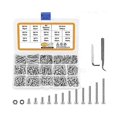 thumbnail image 1 of M3 Stainless Steel Screws Nuts Washers Assortment Kit With Hex Wrenches 1100 Pcs Hex Socket Button, 1 of 5