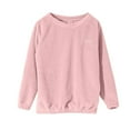 thumbnail image 5 of Sakmal Pullover Pajama Tops for Women Long Sleeve Sleepwear Crew Neck Pink Sleepwear for Women M, 5 of 5