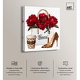 thumbnail image 2 of Leopard Heel Red Bloom Canvas Fashion Wall Art by Art Remedy, Gallery Wrapped, 20" x 24", 2 of 7