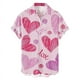 thumbnail image 5 of Camisa con estampado de corazón y amor para hombre, blusa de manga corta abotonada de verano, ropa para el día de San Valentín, vestidos de fiesta sociales, tops, 5 of 5