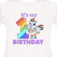 thumbnail image 4 of Inktastic It's My 1st Birthday Unicorn Boys or Girls Long Sleeve Baby Bodysuit, 4 of 5