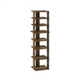 thumbnail image 2 of Furinno Compact 8-Tier Vertical Free Standing Shoe Tower in Shoe Rack Amber Pine, 2 of 6