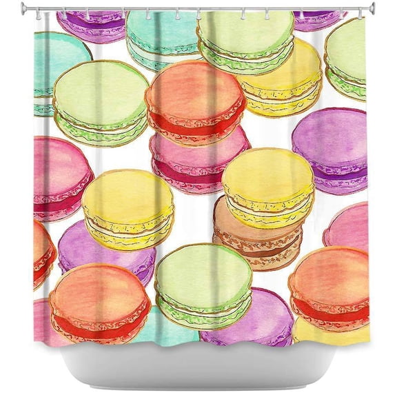 Shower Curtains - DiaNoche Designs - Diana Evans Laduree Macaroons II