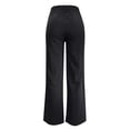 thumbnail image 4 of Womens Linen Pants High Waisted Wide Leg Casual Loose Length Trousers With Pockets, 4 of 4