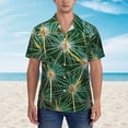 thumbnail image 4 of Lsque Thorns Of Macro Cactus pattern Hawaiian Shirt for Men, Unisex Summer Beach Casual Short Sleeve Button Down Shirts-Large, 4 of 9