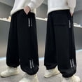 thumbnail image 2 of Boys Sweatpants Streetwear Trousers Boys Trousers Size 3 Workout Athletic Jogger Pants Casual Baggy Sweat Pants with Pockets(Size 11-12 Years,11-12 Years), 2 of 9