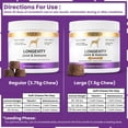thumbnail image 4 of Petscy Longevity Hip and Joint, Immune Support for Dogs – Large (7.5g Chew) – High Dose Glucosamine, MSM, Chondroitin, Green Lipped Mussel, Omega 3, Probiotics – 30 Chews (Large Dogs) – 3 Pack, 4 of 5