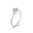 thumbnail image 3 of JewelersClub Citrine Ring Birthstone Jewelry – 0.25 Carat Citrine 0.925 Sterling Silver Ring Jewelry with White Diamond Accent – Gemstone Rings with Hypoallergenic 0.925 Sterling Silver Band, 3 of 4