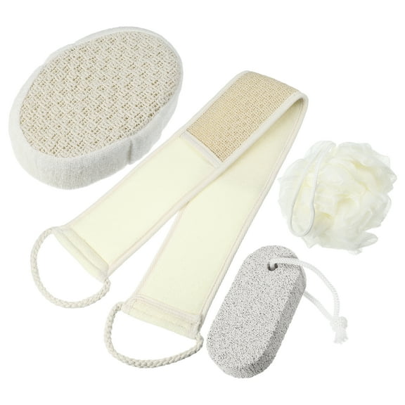 Unique Bargains Bath Brush Set for Bath Shower 26.57'x3.54' Beige 1 Set