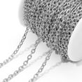 thumbnail image 1 of Gold Stainless Steel Cross Flat Chains for DIY Jewelry Making 1 Meter No Fade, 1 of 6
