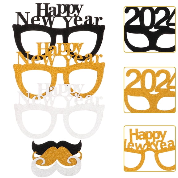 NICEXMAS New Year Photo Booth Props Paper Assorted Color Lightweight Fun Party Decor 24Pcs
