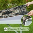 thumbnail image 6 of Square Tablecloth with Elastic Edges 34 * 34 Inch Pioneer Waterproof Colorful Flowers Table Cover Washable Indoor and Outdoor for Party Kitchen Dinner Banquet Patio Picnic, 6 of 6