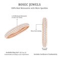 thumbnail image 3 of Micro Pave Set 1.75 CT Moissanite Eternity Ring, Moissanite Full Eternity Ring Gold, Moissanite Gold Ring for Women, 18K Rose Gold, US 9.00, 3 of 4