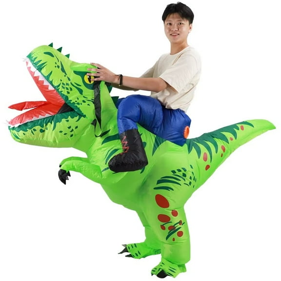 Dinosaur Inflatable Costume, Tyrannosaurus Rex Halloween Costume, Fun Inflatable Costume Cosplay for Holiday Parties and Role-playing,