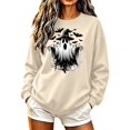 thumbnail image 3 of Frostluinai Womens Crewneck Sweatshirts Spooky Ghosts Pumpkin Graphic Pullover Halloween Party Long Sleeve Fleece Sweat Shirt XS-XXXL, 3 of 6