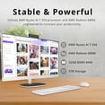 thumbnail image 3 of HP 27" FHD Touchscreen All-in-One Desktop, Ryzen AI 7 350, 32GB DDR5, 5TB Storage (4TB SSD+1TB Docking Station), AMD Radeon 680M, Wi-Fi 6, Webcam, Wireless Keyboard & Mouse, Win 11 Home, White, 3 of 9