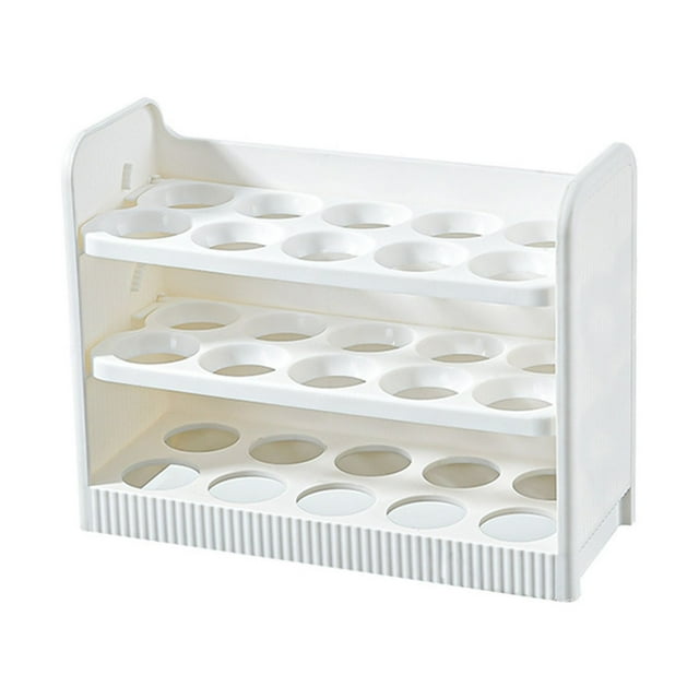 Refrigerator Reversible Eggs Shelf, Refrigerator Side Door 3 Layer Eggs Storage Container, Transparent Acrylic Eggs Organizer, Can Store Eggs Storage One.