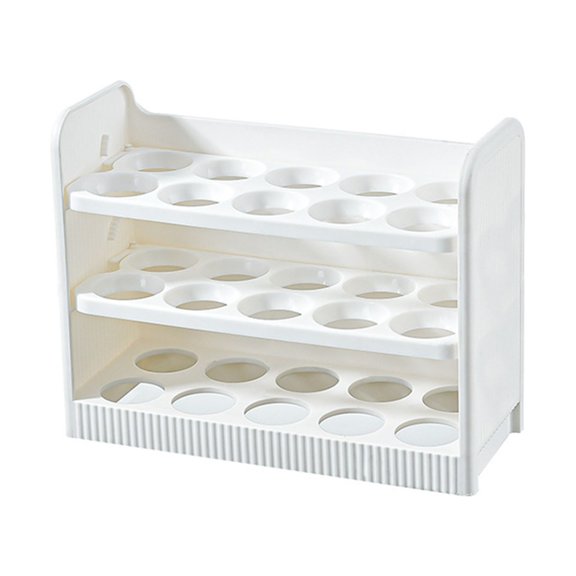 Tahtuvzn School Kitchen Gadgets Refrigerator Side Door 3 Layer Eggs Storage Container, Transparent Acrylic Organizer, Can Store Storage,9.84x3.86x7.68"