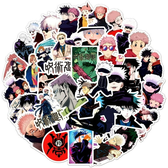 100 Pcs Jujutsu Kaisen Anime Stickers Cartoon Waterproof Stickers for Water Bottles, Laptop,Bumper,Computer Stickers and Decals