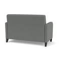 thumbnail image 3 of Siena Lounge Reception Waiting Loveseat and / Black Steel Legs / Light Gray, 3 of 5