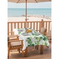thumbnail image 2 of Outdoor Tablecloth with Umbrella Hole for Patio/Picnic/Party/Camping, Country Leaves Waterproof Table Cloth Rectangle Table Cover Washable, Watercolor Green Leaf Branches Vine Botanical (60"x 102"), 2 of 8