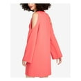 thumbnail image 3 of RACHEL ROY Womens Red Cold Shoulder Bell Sleeve V Neck Above The Knee Cocktail Shift Dress S, 3 of 5