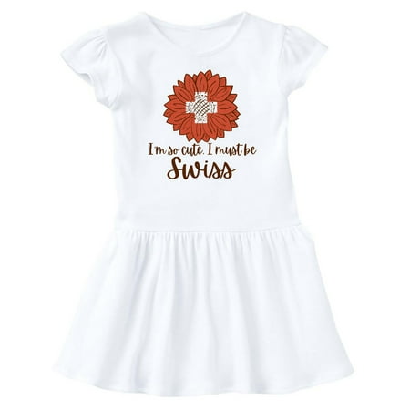 

Inktastic I m So Cute I Must be Swiss Sunflower Gift Baby Girl Dress