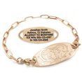 thumbnail image 1 of MedicEngraved Rose Gold Stainless Steel Custom Medical Alert Bracelet - 4mm Paperclip Link, 1 of 7