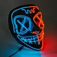 thumbnail image 4 of Halloween LED Mask Light Up Mask Glow in The Dark Cosplay EL Wire Halloween Festival Party Supplies for Adults, 4 of 5