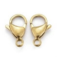 thumbnail image 4 of Ion Plating(IP) 304 Stainless Steel Lobster Claw Clasps Parrot Trigger Clasps Real 18k Gold Plated, 4 of 5