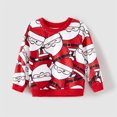 thumbnail image 4 of Sudadera de manga larga roja con estampado de Papá Noel a juego para toda la familia, 4 of 5