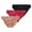 Apricot+Red+Black, variant on Women's Frill Trim Satin Underwear Briefs Panty Set 3 Pack