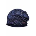 thumbnail image 4 of American Notions Women's Slouchy, Yoga Beanie, Lace Turban, Soft Sleep Cap, Chemo Hat  (Blue), 4 of 5