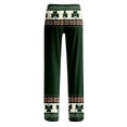 thumbnail image 5 of Domuza Men's St Patricks Day Pajamas Pants Shamrock Graphics Drawstring Elastic Waist Home Trousers Soft Loose Fit Lounge Sleep Pants with Pockets Green XL, 5 of 5