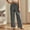 Black, variant on Women's Casual Pants Drawstring Striped Elastic Waist Straight Leg Trousers Trendy Loose Fit Summer Vacation Joggers with Pockets