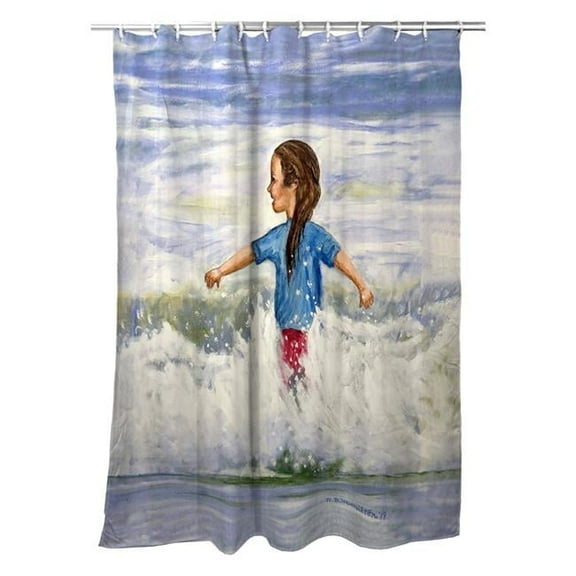 71 x 74 in. Girl in Surf Shower Curtain