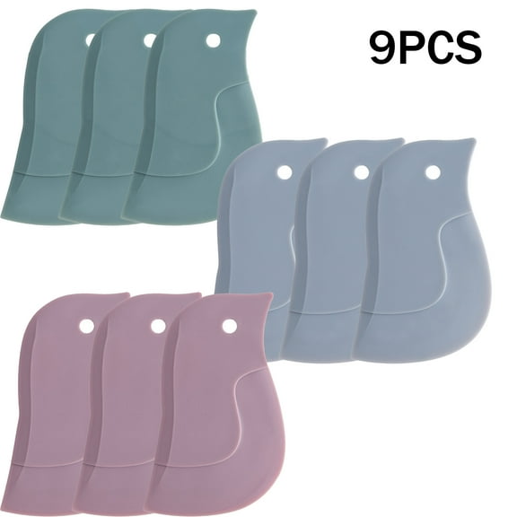 9PCS Penguin Soft Silicone Scraper Set Kitchen Baking Tools for Home Use