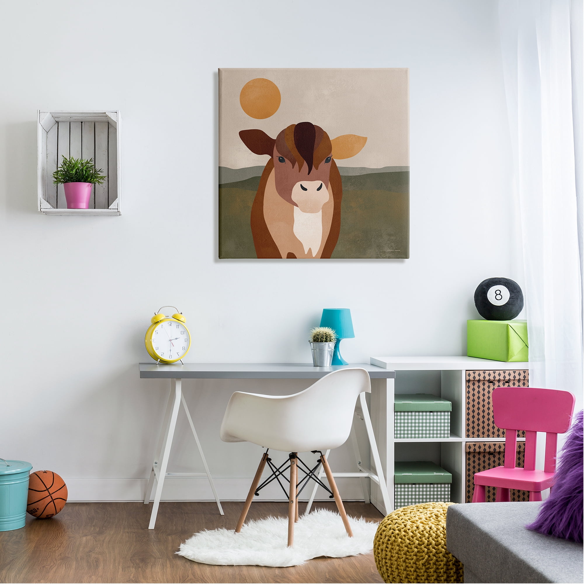 Stupell Industries Modern Farm Animal Animals & Insects Painting Gallery Wrapped Canvas Art Print Wall Art, 30 x 30